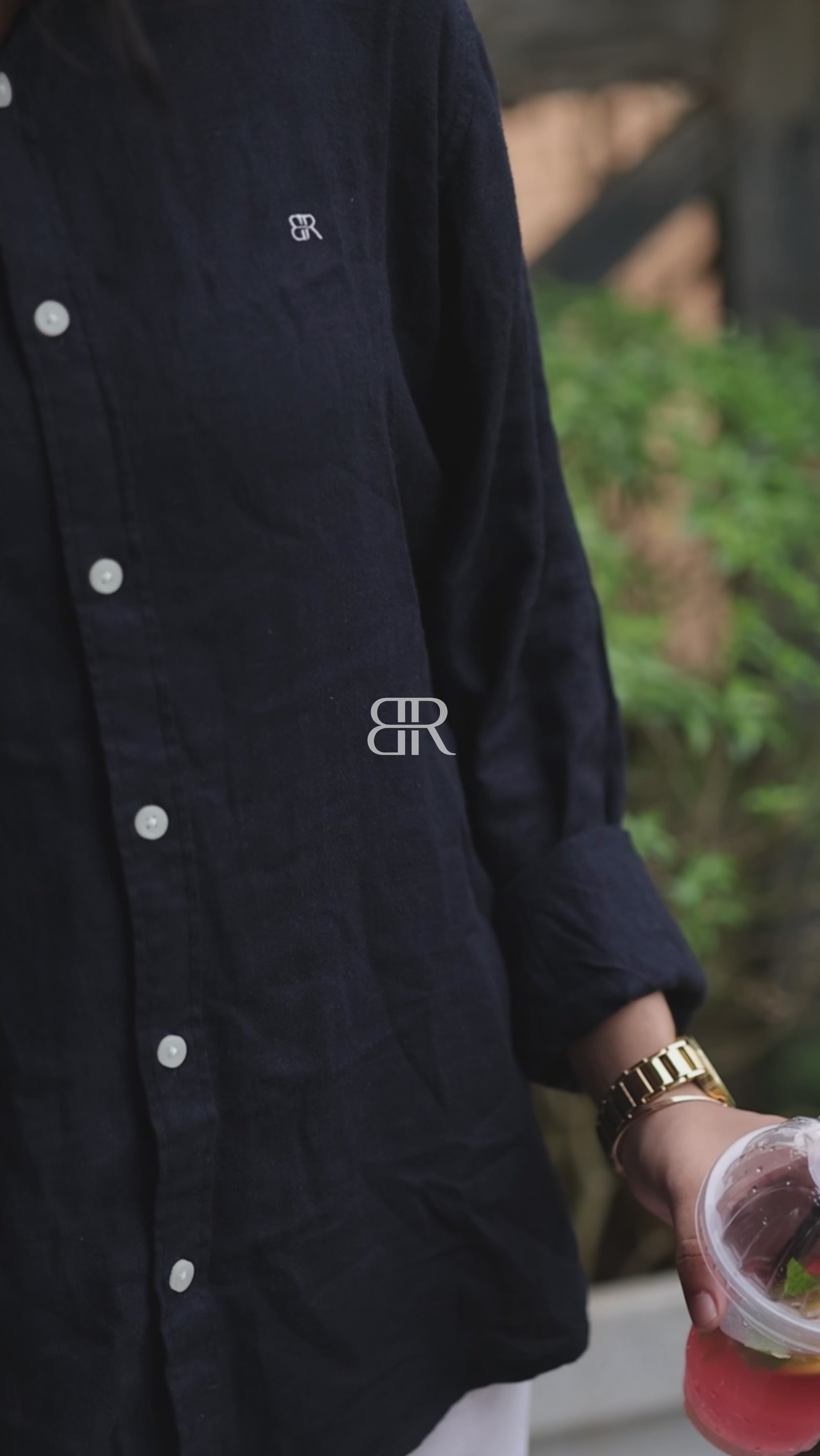 NAVY BLUE LINEN SHIRT FOR MEN AND WOMEN
